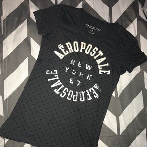 Aeropostale slate colored tee with black stars